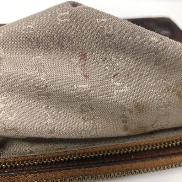 Margot New York Pebbled Leather Compact Cross Body Bag Cognac Brown Organizer - Picture 16 of 16